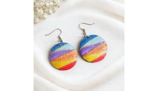 New Collection Painting Wood Earrings Handmade